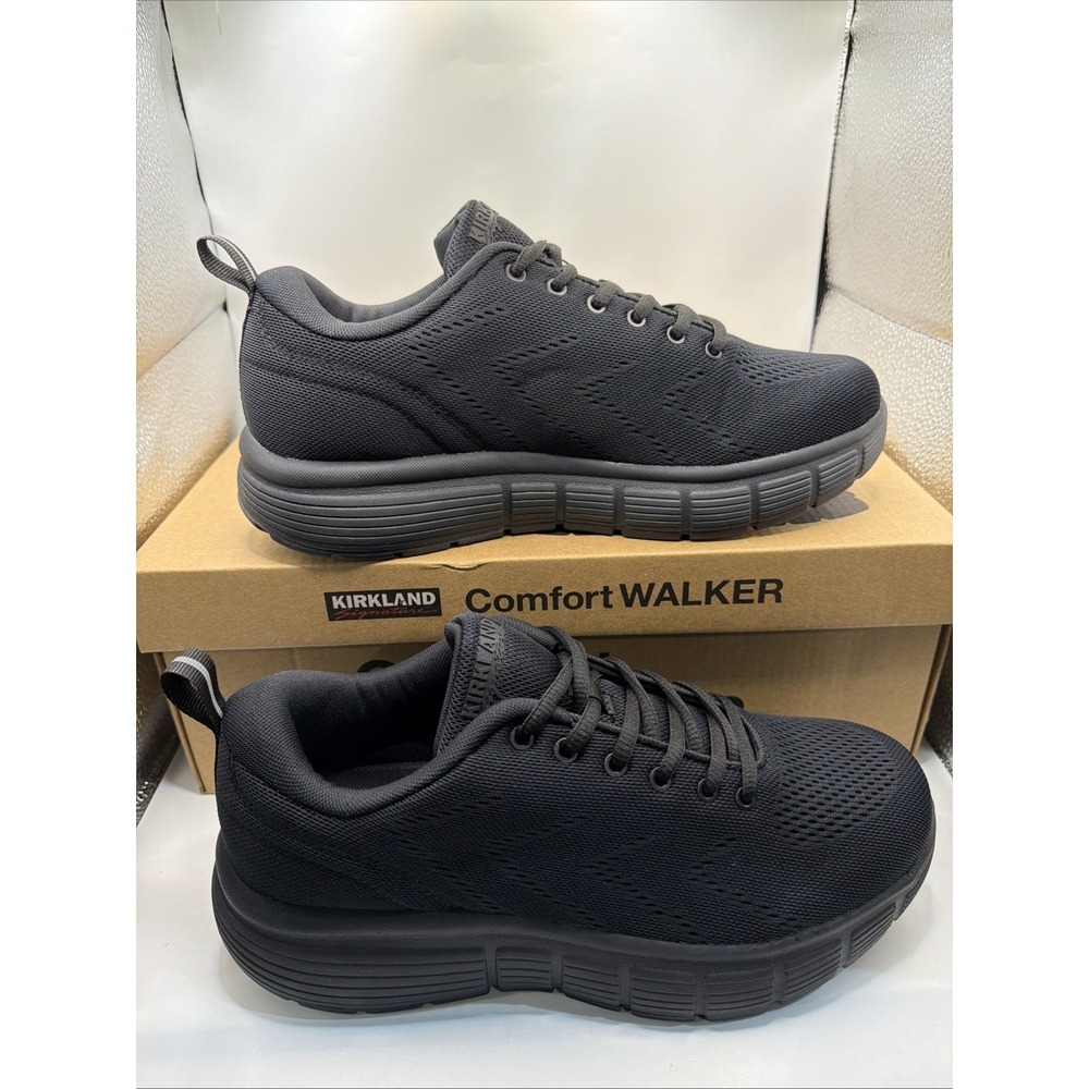 Kirkland Signature Men's Sneaker Comfort Walker Shoes Black Size 8 New